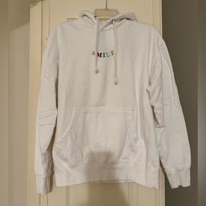 White Hoodie with Graphic Detail
